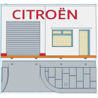 Citroen Garage gevel (Altaya 1:43)